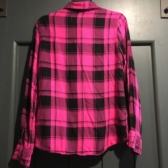 Justice Girls Paint Splatter Checked Button Down - Picture 2 of 5